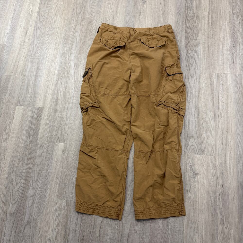 Vintage Arizona Jean Co. Cargo Pants Men's 36x30 Tan y2k Skater Fatigue Baggy - Picture 6 of 10